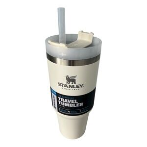 Stanley The Quencher Travel Tumbler Cream 30 Oz Straw Cup NWT